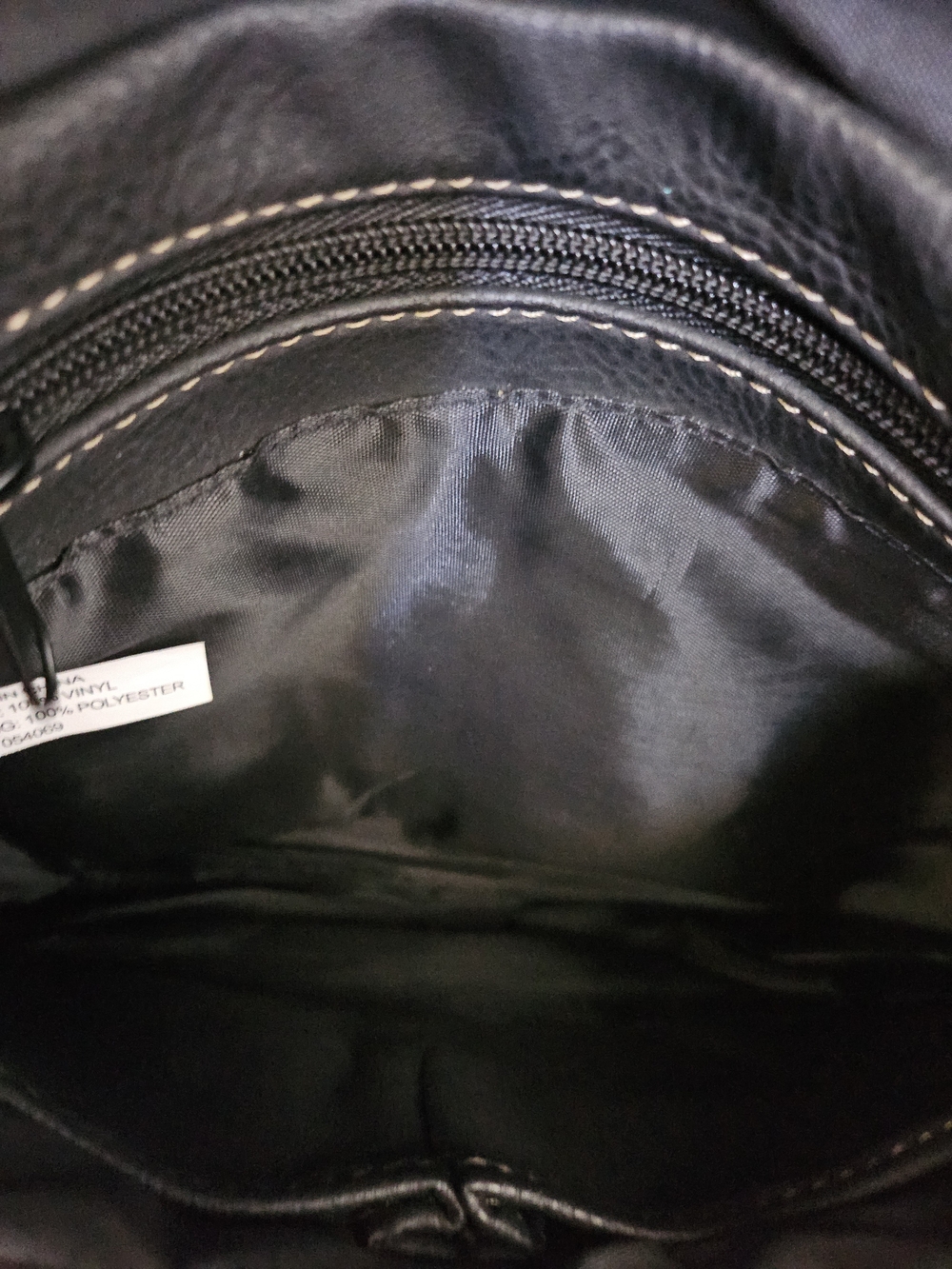 St. John's Bay Black Faux Leather Small Backpack - Picture 14 of 15